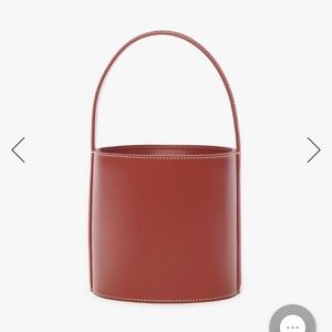 NWOT STAUD Bissett Bucket Bag, Cognac